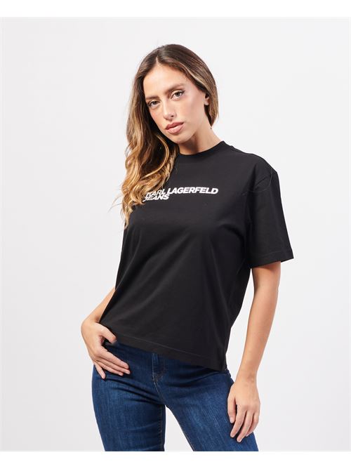 T-shirt femme col rond basique Karl Lagerfeld KARL LAGERFELD | 241J1714J101